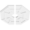 Ekena Millwork Logan Architectural Grde PVC Contemporary Ceiling Medallion, Two Piece, 18"OD x 3"ID x 6 1/4"C x 1"P CMP18LG2-03000 - alternate 2